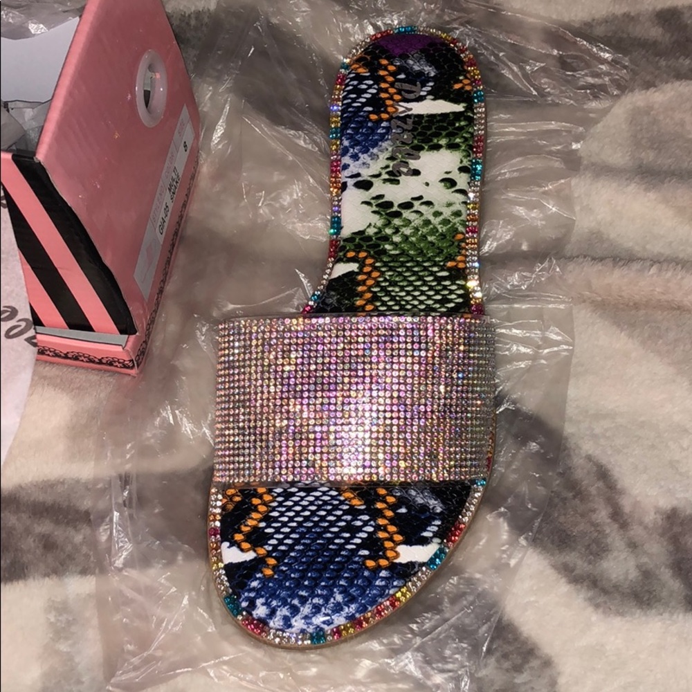 Brand New Multi Rhinestone Colored Snake Sliders - Picture 2 of 3